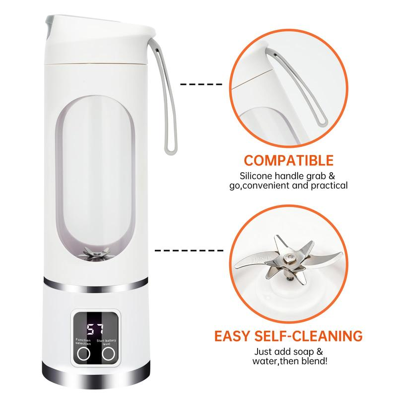 【2026】 Best Portable Juicer Blender with Smart LED Display, Diet-Friendly and Leak-Proof Design, Ideal for Smoothies, Juices, Shakes & Healthy Lifestyle, Mini Personal Smoothie & Juice Maker Cup for Travel, Gym & Kitchen
