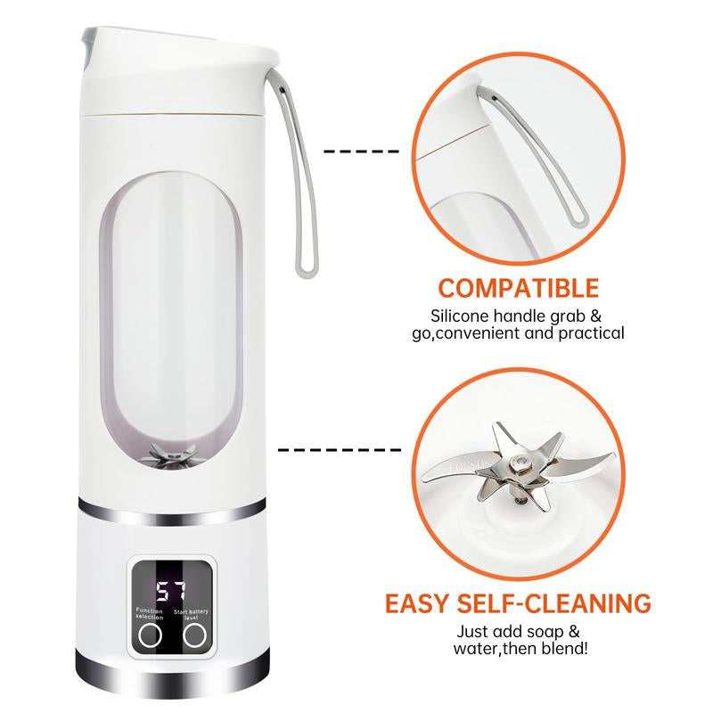 【2026】 Best Portable Juicer Blender with Smart LED Display, Diet-Friendly and Leak-Proof Design, Ideal for Smoothies, Juices, Shakes & Healthy Lifestyle, Mini Personal Smoothie & Juice Maker Cup for Travel, Gym & Kitchen