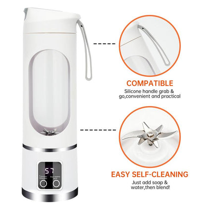 【2026】 Best Portable Juicer Blender with Smart LED Display, Diet-Friendly and Leak-Proof Design, Ideal for Smoothies, Juices, Shakes & Healthy Lifestyle, Mini Personal Smoothie & Juice Maker Cup for Travel, Gym & Kitchen