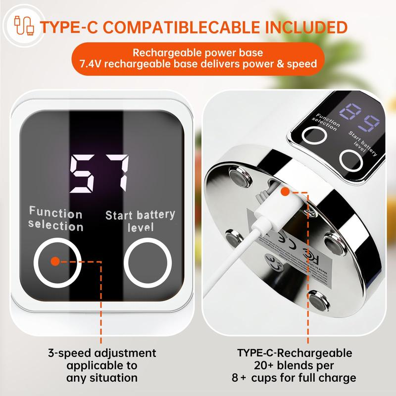 【2026】 Best Portable Juicer Blender with Smart LED Display, Diet-Friendly and Leak-Proof Design, Ideal for Smoothies, Juices, Shakes & Healthy Lifestyle, Mini Personal Smoothie & Juice Maker Cup for Travel, Gym & Kitchen