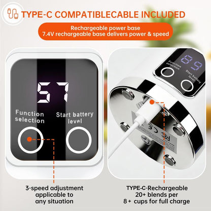【2026】 Best Portable Juicer Blender with Smart LED Display, Diet-Friendly and Leak-Proof Design, Ideal for Smoothies, Juices, Shakes & Healthy Lifestyle, Mini Personal Smoothie & Juice Maker Cup for Travel, Gym & Kitchen