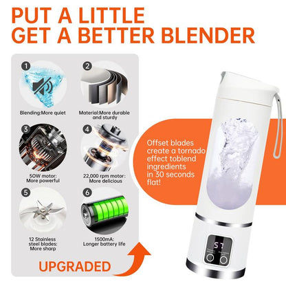 【2026】 Best Portable Juicer Blender with Smart LED Display, Diet-Friendly and Leak-Proof Design, Ideal for Smoothies, Juices, Shakes & Healthy Lifestyle, Mini Personal Smoothie & Juice Maker Cup for Travel, Gym & Kitchen